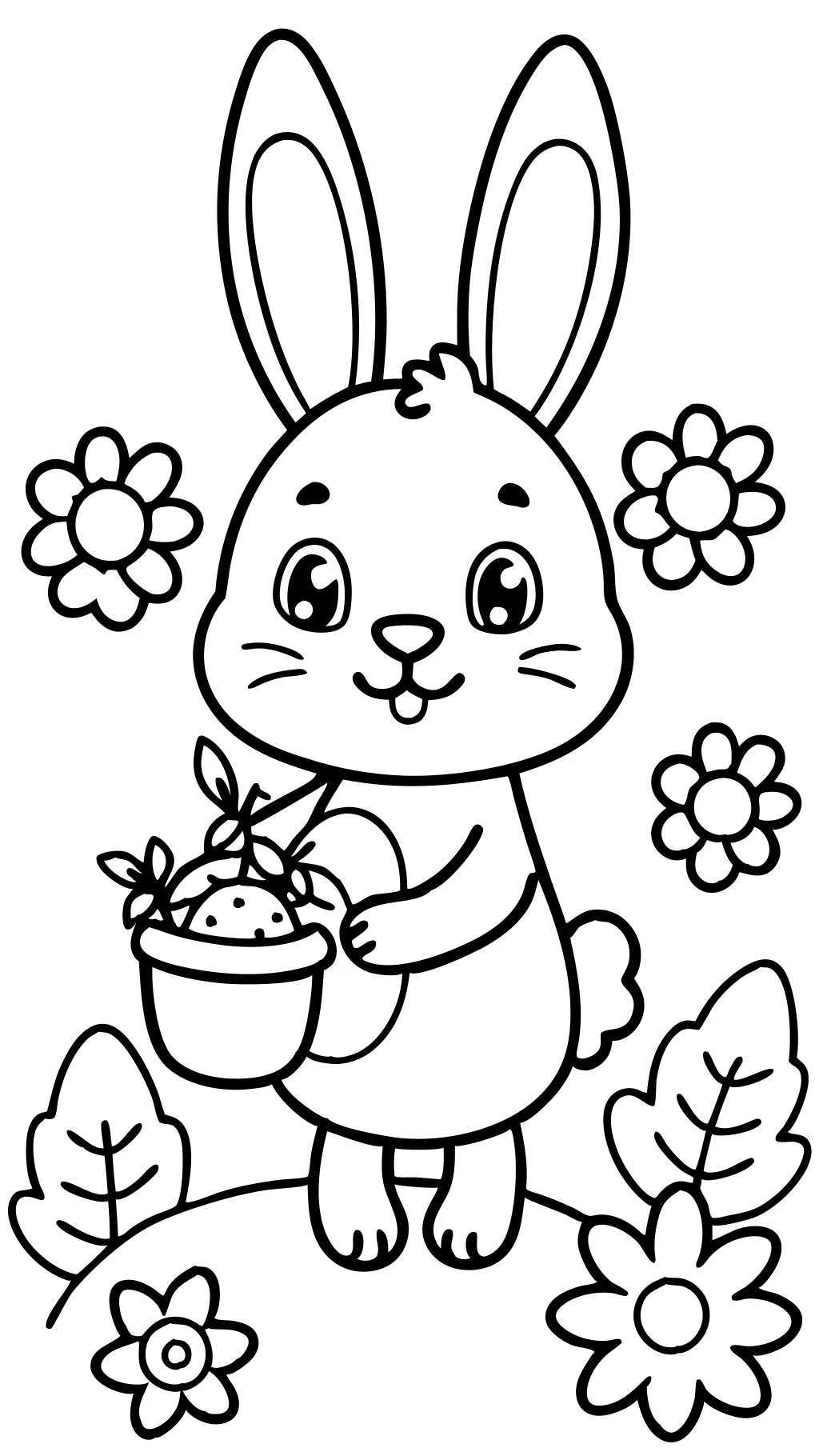 cute bunnies coloring pages